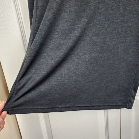 Tek Gear DryTek Men Top Running Shirt 1/4 Zip Pullover Charcoal Mock neck Size S - Picture 12 of 14